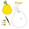 Color by number: pear