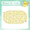 Color oval labyrinth. Kids worksheets. Activity page. Game puzzle for children. Cute cartoon egg. Holiday Easter. Maze conundrum.