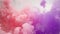 Color Paint Falls Water on White Background. Abstract Color Mix Lilac and Pink