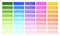 Color Palette Comprising of Watercolor Swatches in Various Shades