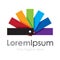 Color palette cute spectrum wheel simple business icon logo