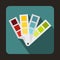 Color palette guide icon, flat style