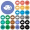 Color palette round flat multi colored icons