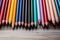 Color palette School pencils displaying an array of vibrant colors