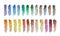 Color palette of watercolors