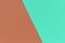Color paper background. Two tone brown and turquoise paper overlap