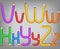 Color pencil alphabet style