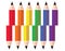 Color pencil background , vector LGBT color symbol