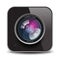 Color photo camera icon, Eps10 image