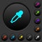 Color picker dark push buttons with color icons