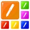 Color picker pipette icons set vector color