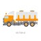 Color plain vector icon construction machinery truck tank. Industrial style. Corporate cargo delivery. Commercial