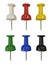 Color plastic paper pushpins