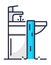 Color plumbing service icon, sink faucet repair