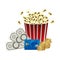 color pop corn, clipart movie and money icon