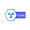 Color Radioactive icon isolated on white background. Radioactive zone symbol. Radiation Hazard sign. Gradient . Vector
