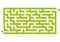 Color rectangular maze. Green garden in cartoon style. Game for kids. Puzzle for children. Labyrinth conundrum. Flat vector