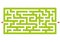 Color rectangular maze. Green garden in cartoon style. Game for kids. Puzzle for children. Labyrinth conundrum. Flat vector