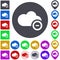 Color remove from cloud icon set