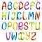 Color ribbon alphabet set