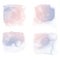 Color rose quartz, serenity watercolor blobs, isolated on white background. Shape design blank watercolor colored