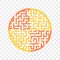 Color round maze. Painted in different colors. Game for kids and adults. Puzzle for children. Labyrinth conundrum. Flat vector