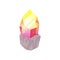 Color sapphire topaz yellow pink mineral crystal