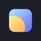 Color saturation flat gradient fill ui icon for dark theme
