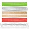Color School Ruler Vector. Plastic, Wooden, Metal. Centimeters And Inches Scale. Stationery Ruler Tool. Isolated