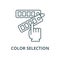 Color selection vector line icon, linear concept, outline sign, symbol
