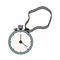 Color sketch silhouette stopwatch with timer and cord
