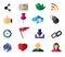 Color social network icons