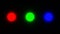 color space rgb lighting balls in dark background