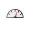 Color speedometer icon, performance measurement symbol