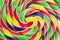 Color spiral candy closeup