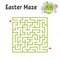 Color square labyrinth. Kids worksheets. Activity page. Game puzzle for children. Easter, egg, holiday. Find the right path. Maze