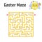 Color square labyrinth. Kids worksheets. Activity page. Game puzzle for children. Easter, egg, holiday. Find the right path. Maze