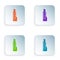 Color Stationery knife icon isolated on white background. Office paper cutter. Set colorful icons in square buttons