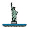 Color statue liberty sculpture traditional history