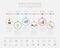 Color Step Design with colour icon timeline template/graphic or