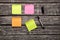 Color sticky note paper sheets fountain pen