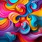 Color Storm series. 3D Rendering of abstract saturated foam to serve as wallpaper or background on the subject of art