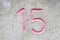 Color street wall number sign banner15 fifteen