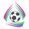 Color stripes circle soccer logo