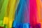 Color stripes of fabric tulle.