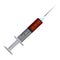 color syringe with blood icon