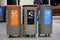 Color trash cans for garbage separation