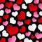 Color valentine hearths symbol seamless dark pattern eps10