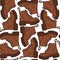 Color vector seamless pattern with brown boots.