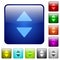 Color vertical control arrows square buttons
